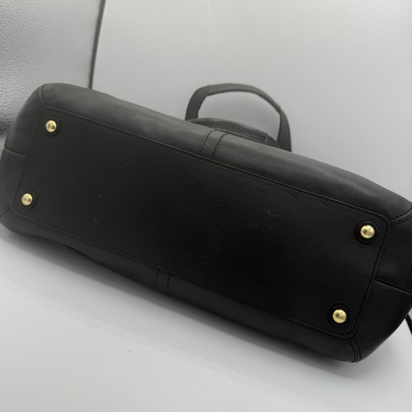 Coach Vintage Hampton Black Leather Brass Soho Tote Carryall Purse - ANOMALY BAG - Picture 4 of 12